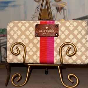 Kate Spade Tan and Pink Wallet